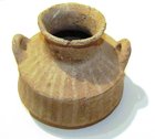 A CANAANITE TERRACOTTA PYXIS (OINTMENT CONTAINER)