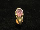 A ROMAN GOLD AND CARNELIAN FINGER RING