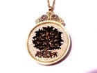 A MICRO MOSAIC OF THE TREE OF LIFE IN 18K GOLD AND DIAMOND PENDANT