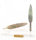 A BRONZE SPEAR HEAD AND DAGGER SET FROM THE TIME OF MOSES
