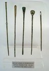 FIVE ROMAN BRONZE MEDICAL AND SURGICAL INSTRUMENTS